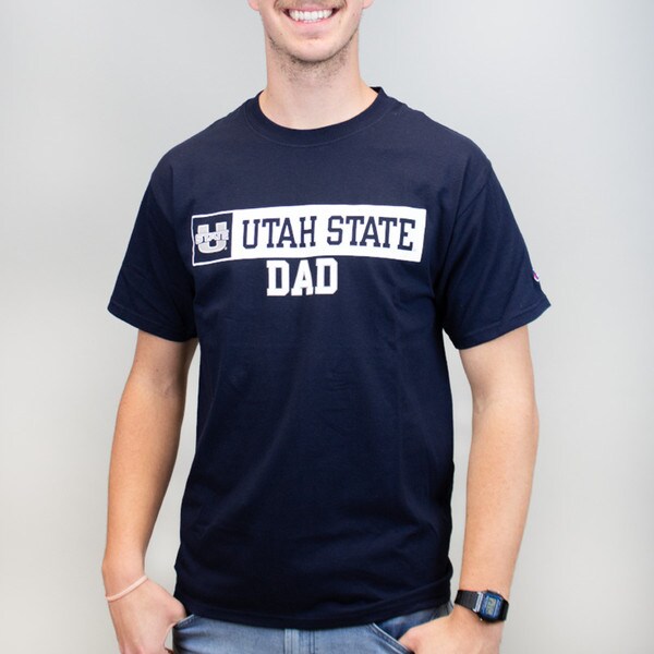 u-state dad champion t-shirt navy
